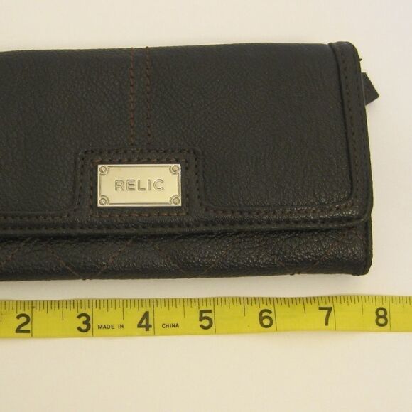 RELIC Womens Wallet Clutch Black Leopard - Picture 2 of 7